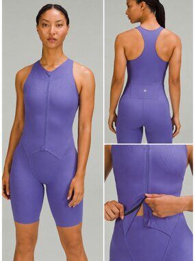 Lululemon SenseKnit Running One-Piece NWT Charged Indigo Purple Size 4